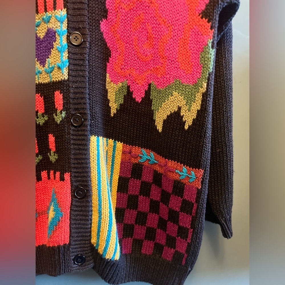 Heart & Rose sweater/ Cardigan… Vintage - Picture 6 of 11